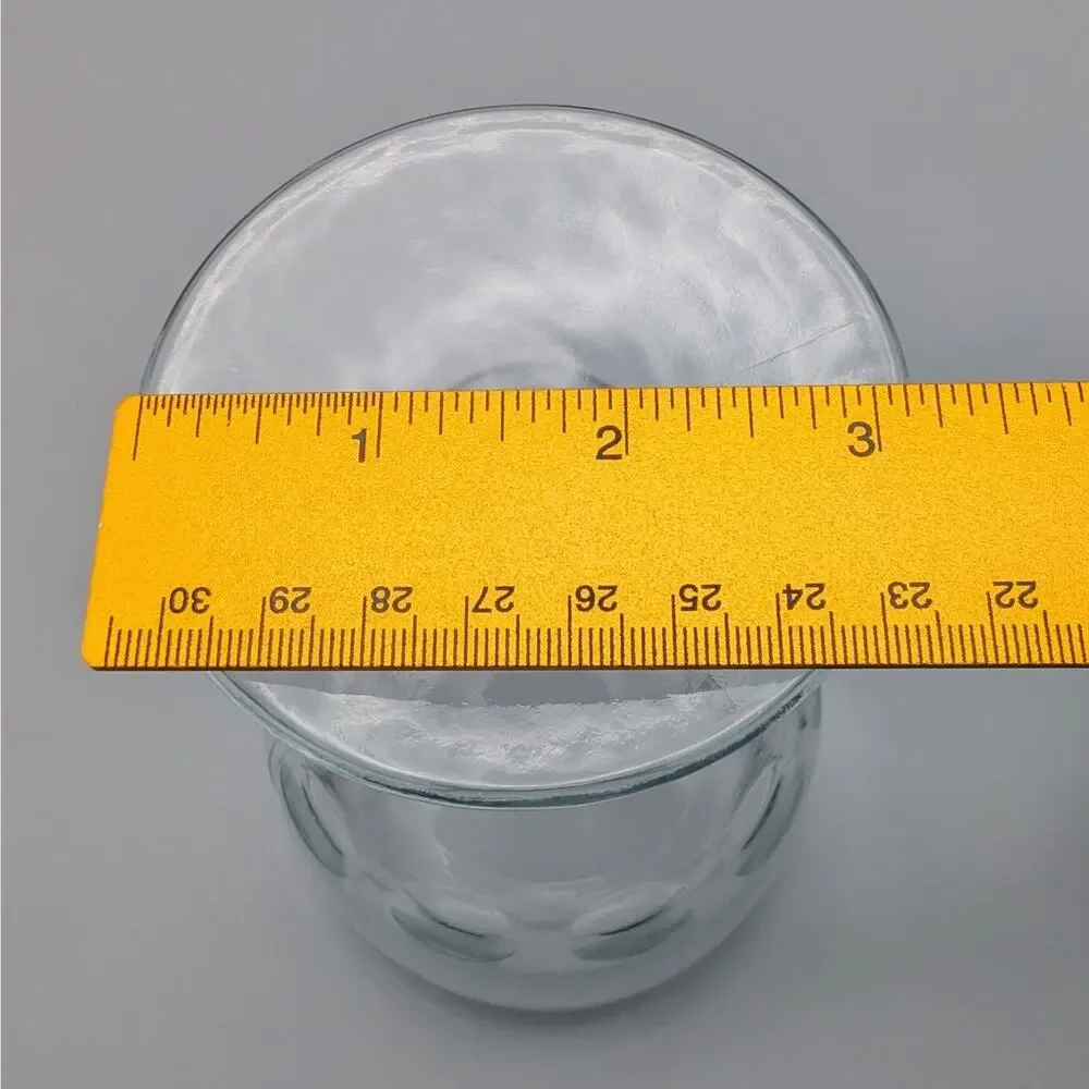 Vintage Bartlett Collins Btc8 Clear Thumbprint Water Goblets 6.25